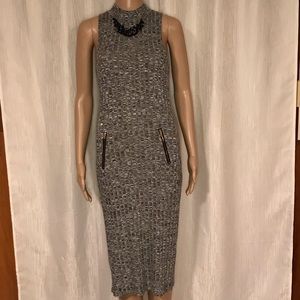 Gray women’s long fitted dress Large